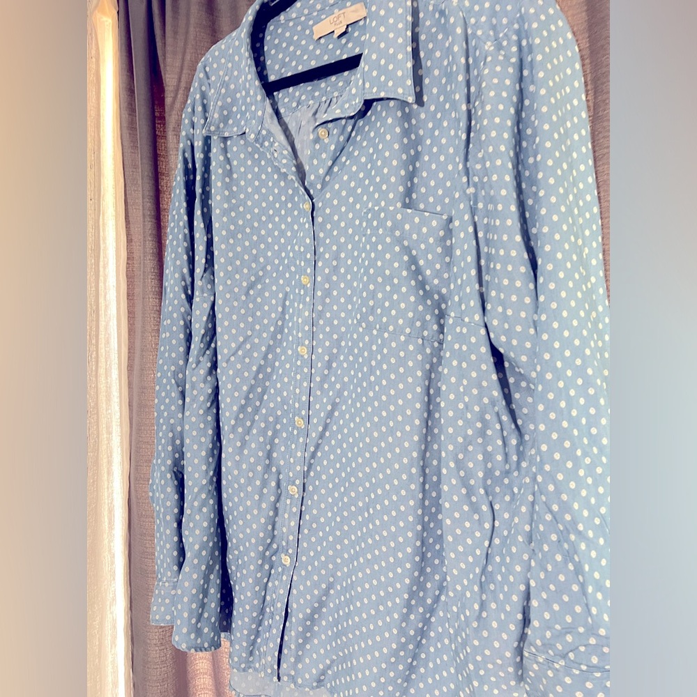 Loft Button Down Blouse (24)